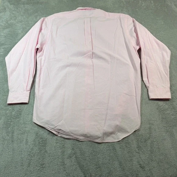 Ralph Lauren Button Down Shirt Mens Medium Pink Gingham Blake Long Sleeve Career - Picture 6 of 9